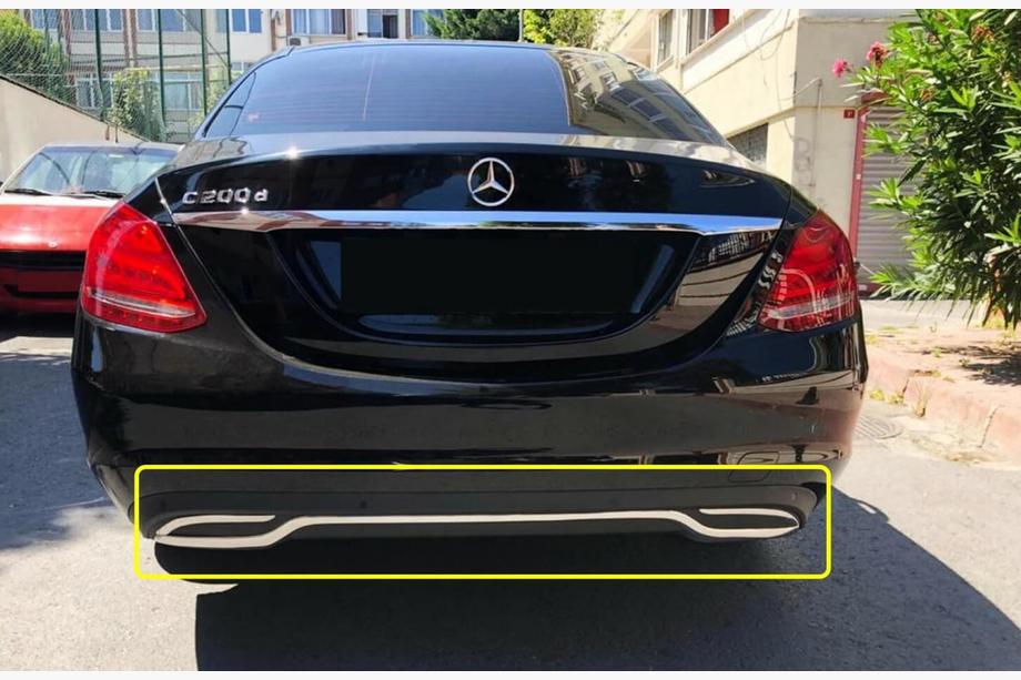 Mercedes C-class W205 2014-2021 Protectie bara spate V1 inox Image