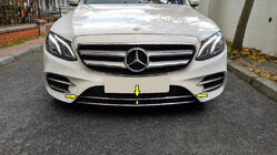 Mercedes E-class W213 2016-2023 Banda cromata pentru bara fata 2016-2020 (inox) foto 1