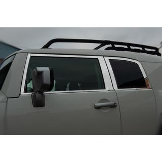 Set ornamente geamuri inox 16 buc Toyota FJ Cruiser 2006-2022 foto 3